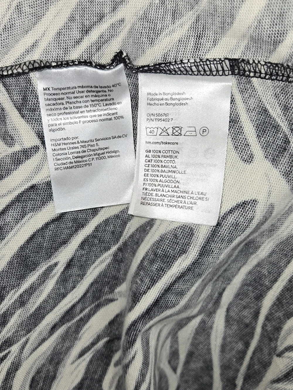 H&M Size Xl Black and White‎ Zebra-Print Maxi Dress